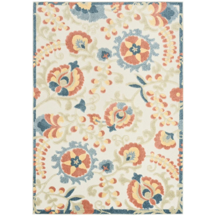 Nourison Aloha Grey Multicolor ALH17 3 ft. 6 in. X 5 ft. 6 in. Rect. Rug