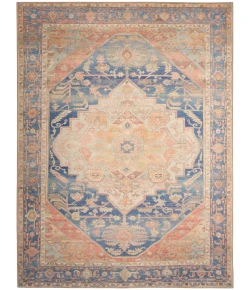 Nourison Home Vintage Washables VWS13 Blue Coral 9 ft. X 12 ft. Area Rug