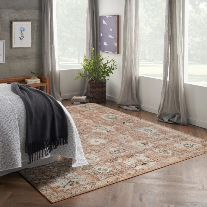 Nourison Oushak Home Rust OUS01 9 ft. X 12 ft. Rect. Rug