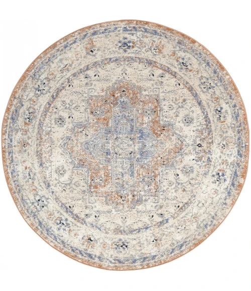 Nourison Nourison Essentials Persian Beige Blue NRE07 6 ft. X Round Rug