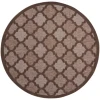 Nourison Home Easy Care NES01 Brown 6 ft. Round Area Rug