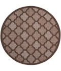 Nourison Easy Care Brown NES01 6 ft. X Round Rug
