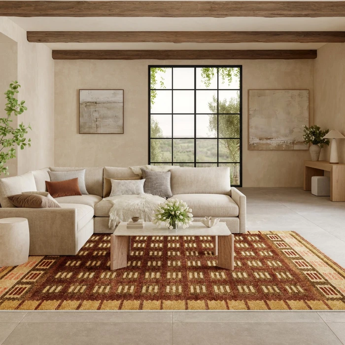 Nourison Nordic Rust NRC16 8 ft. X 10 ft. Rect. Rug