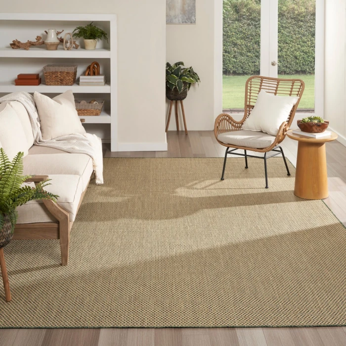 Nourison Courtyard Green COU01 9 ft. X 12 ft. Rect. Rug