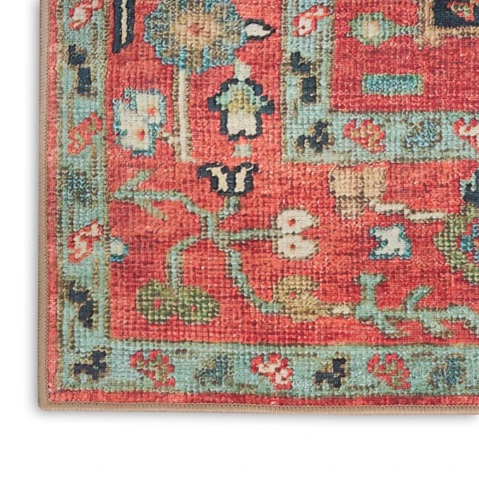 Nourison Vintage Washables Rust Multicolor VWS12 7 ft. 10 in. X 9 ft. 10 in. Rect. Rug