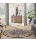 Nourison Home Karisma Blue KAR03 6ft. x Round Round Rug