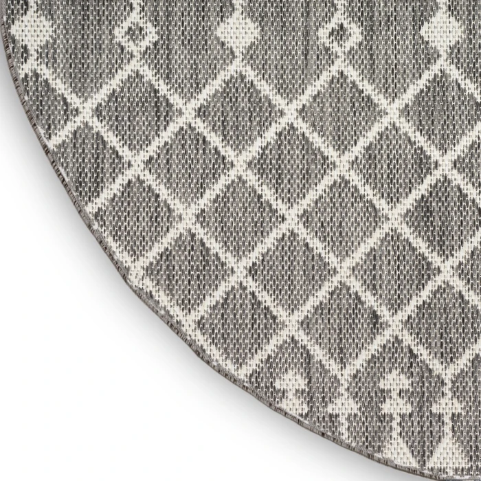 Nourison Positano Charcoal POS02 6ft. Round Rug