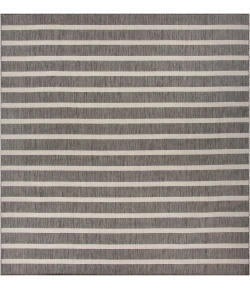 Nourison Positano Charcoal Ivory POS03 8ft. Square Rug
