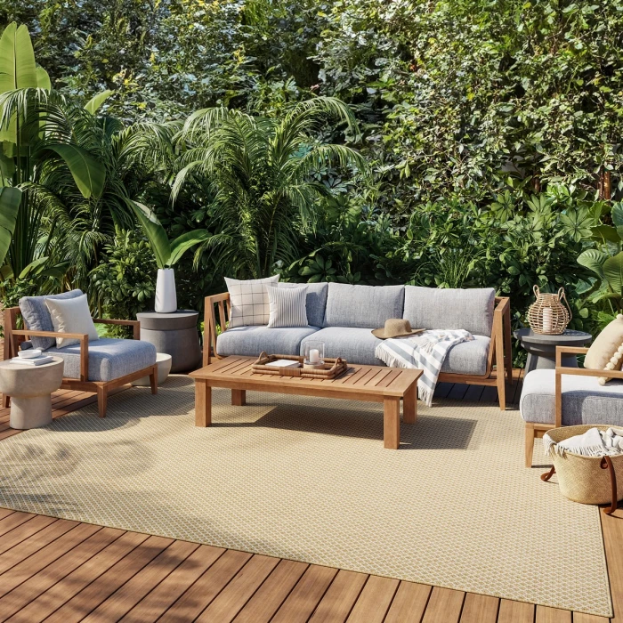 Nourison Courtyard Natural COU01 8 ft. X 10 ft. Rect. Rug