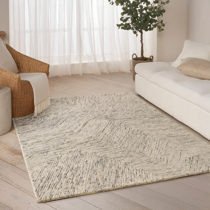 DKNY Pure Angles Grey ANG01 4 ft. X 6 ft. Rect. Rug