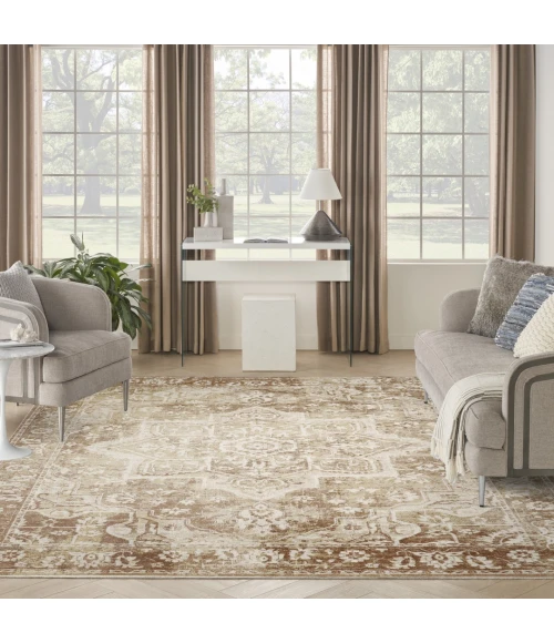 Nourison Astra Machine Washable Rust ASW12 10ft. x 14ft. Rect. Rug