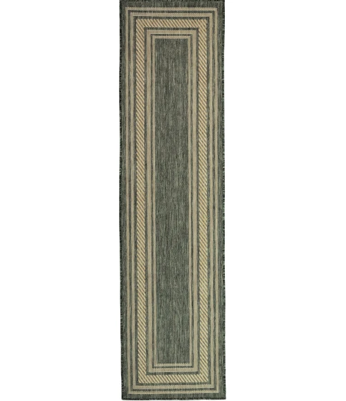Nourison Horizon Indoor/Outdoor Green HOZ03 2 ft. X 6 ft. Rect. Rug