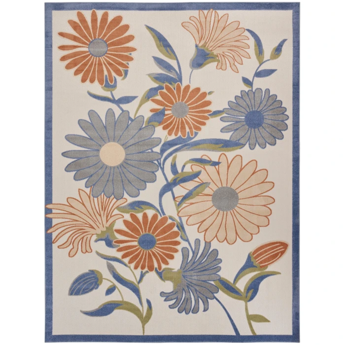 Nourison Aloha Beige Multicolor ALH33 9 ft. X 12 ft. Rect. Rug