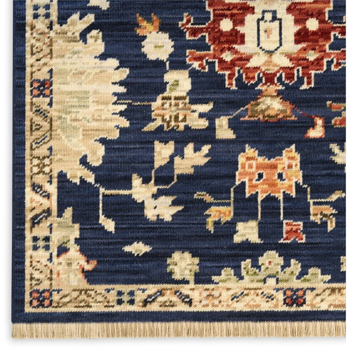 Nourison Home Antique Bloom Blue ANB01 5ft.6in. x 8ft.6in. Rect. Rug