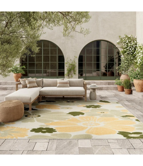 Nourison Aloha Ivory Green ALH42 9 ft. X 12 ft. Rect. Rug