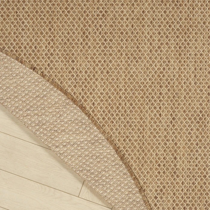 Nourison Home Courtyard Tan COU01 5ft. x Round Round Rug