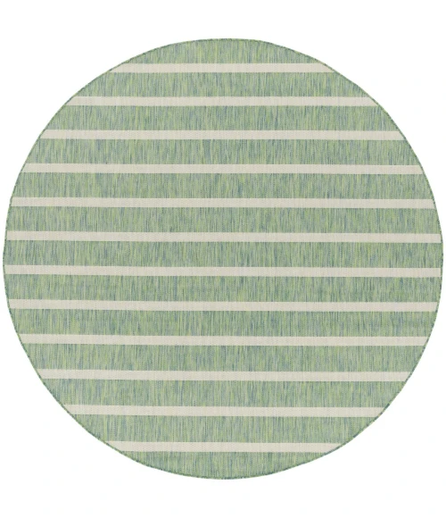 Nourison Positano Blue Green Ivory POS03 8 ft. X Round Rug