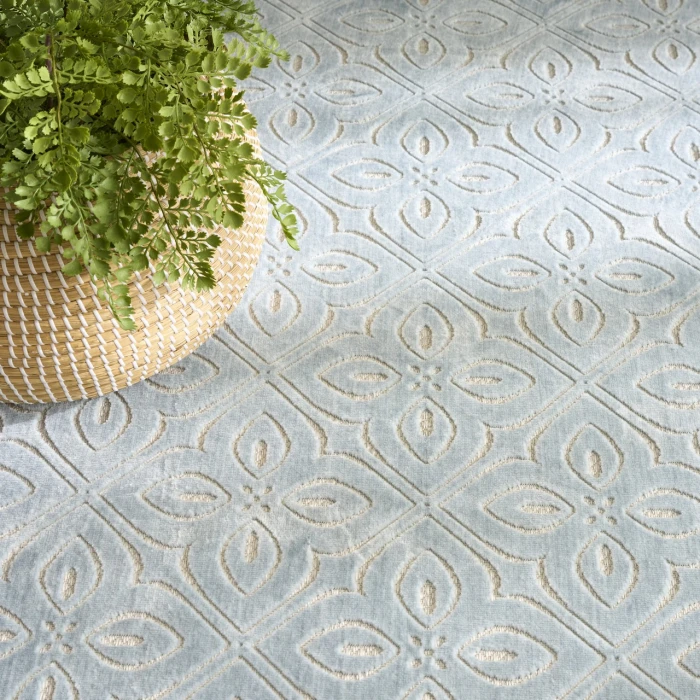 Nourison Home Washable Charm Blue WCH03 5ft. x 7ft. Rect. Rug