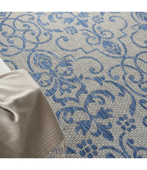 Nourison Home Country Side Blue CTR04 7ft. x 10ft. Rect. Rug