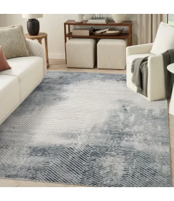 Nourison Home Dekor DEK04 Grey Navy 7 ft. 10 in. X 9 ft. 10 in. Area Rug