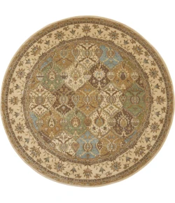 Nourison Home Modesto Beige MDS04 5ft.3in. x Round Round Rug