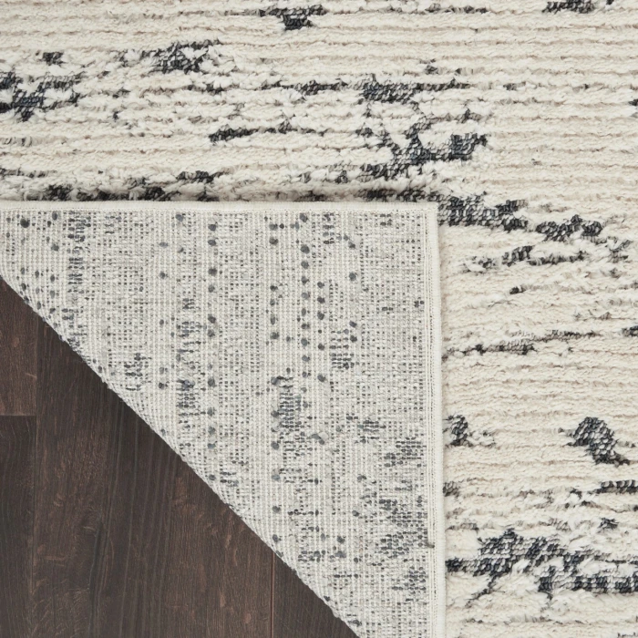 Nourison Zermatt Ivory Blue ZER03 5ft.3in. x 7ft.3in. Rect. Rug
