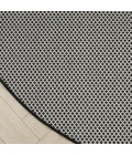 Nourison Home Courtyard Black COU01 5ft. x Round Round Rug