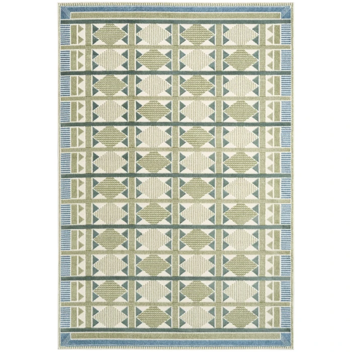 Nourison Nordic Green Blue NRC06 4 ft. X 6 ft. Rect. Rug
