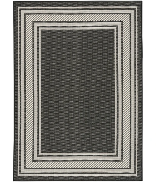 Nourison Horizon Indoor/Outdoor Black HOZ03 6 ft. X 9 ft. Rect. Rug