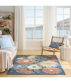 Nourison Home Aloha ALH33 Blue Sage 3 ft. 6 in. X 5 ft. 6 in. Area Rug