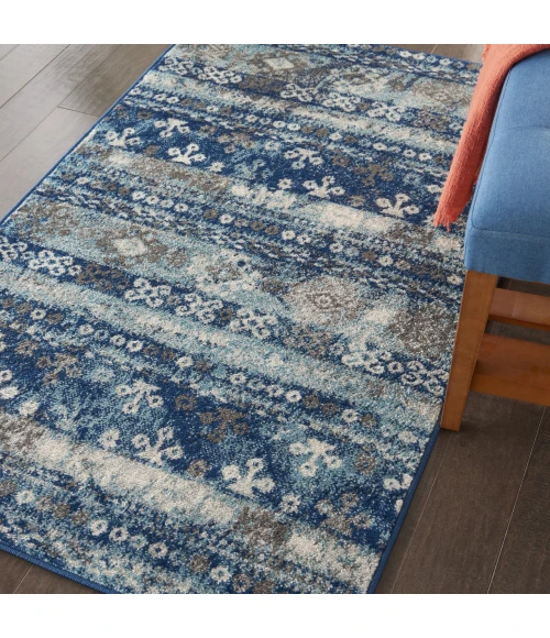 Nourison Persian Vintage Ivory Blue PRV07 3ft.3in. x 5ft.3in. Rect. Rug