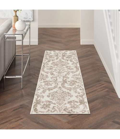 Nourison Jubilant Ivory Beige JUB09 2 ft. X 6 ft. Rect. Rug