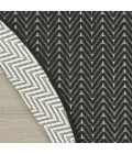 Nourison Horizon Indoor/Outdoor Black HOZ02 5ft. x Round Rug