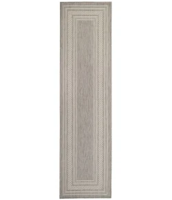 Nourison Home Horizon Indoor/Outdoor HOZ03 Grey 2 ft. X 6 ft. Area Rug