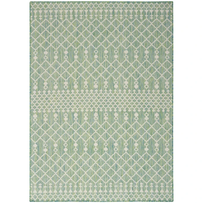Nourison Positano Blue Green POS02 4 ft. X 6 ft. Rect. Rug