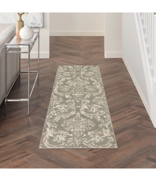 Nourison Jubilant Olive JUB09 2 ft. X 6 ft. Rect. Rug