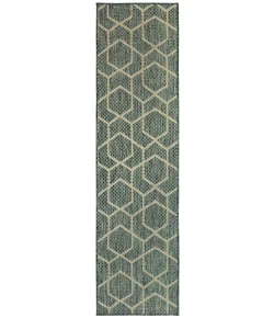 Nourison Home Horizon Indoor/Outdoor HOZ01 Green 2 ft. 2 in. X 8 ft. Area Rug
