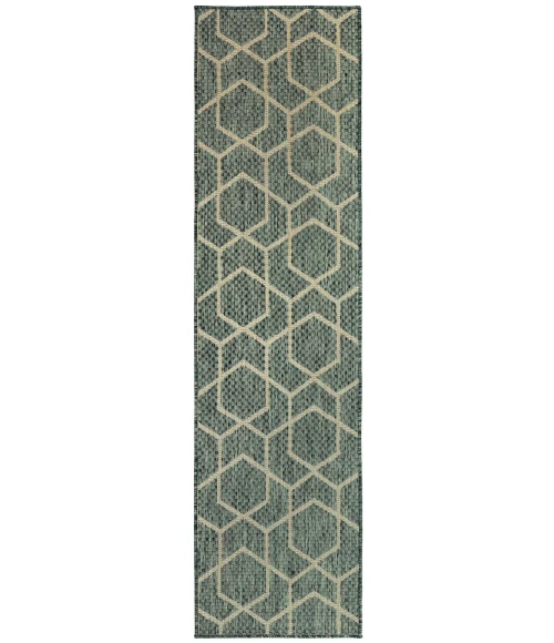 Nourison Horizon Indoor/Outdoor Green HOZ01 2 ft. 2 in. X 8 ft. Rect. Rug