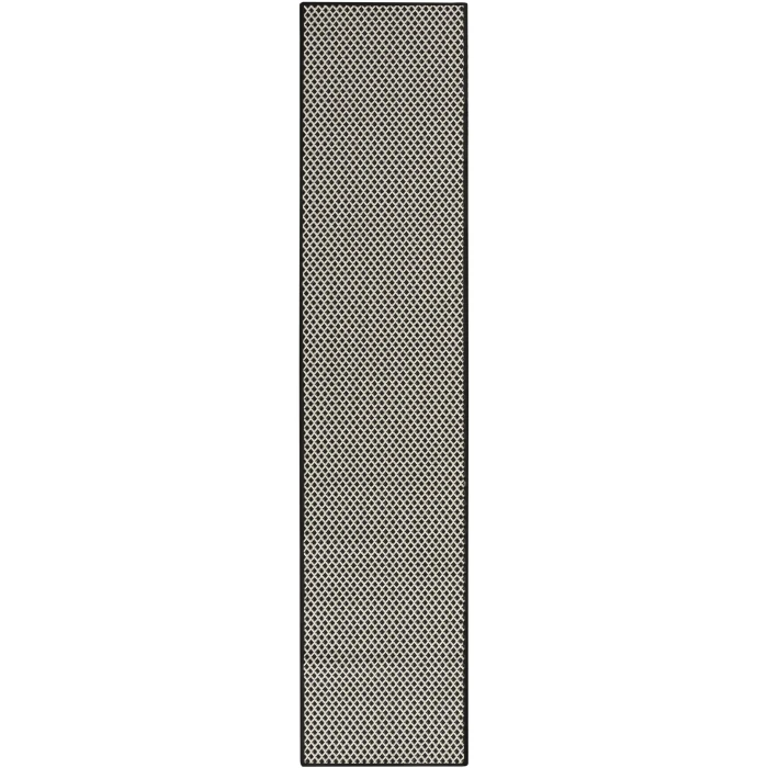 Nourison Home Courtyard Black COU01 2ft.2in. x 10ft. Rect. Rug