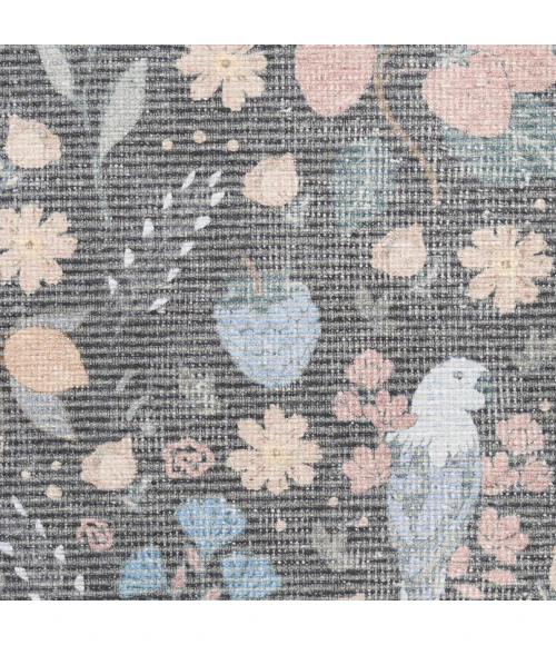 Nourison Home Botanical Washables Grey BOT04 2ft. x 6ft. Rect. Rug