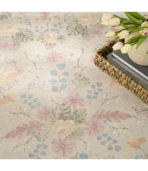 Nourison Home Botanical Washables Beige BOT02 5ft. x 7ft. Rect. Rug