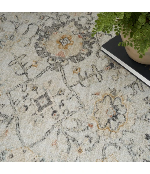 Nourison Oushak Home Grey OUS01 9 ft. X 12 ft. Rect. Rug