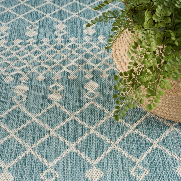 Nourison Positano Aqua POS02 9 ft. X 12 ft. Rect. Rug