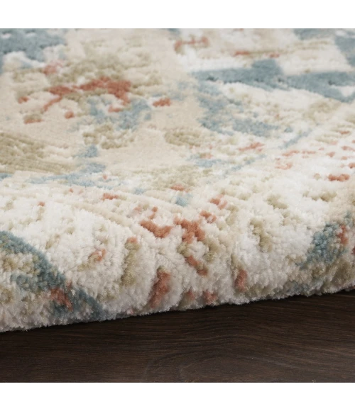 Nourison Thalia Green Ivory THL04 2ft.2in. x 10ft. Rect. Rug