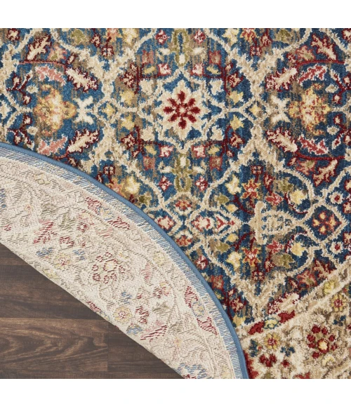 Nourison Home Karisma Blue KAR03 6ft. x Round Round Rug