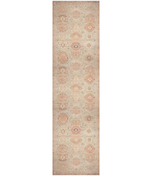 Nourison Vintage Washables Sage Multicolor VWS16 2 ft. 2 in. X 8 ft. Rect. Rug