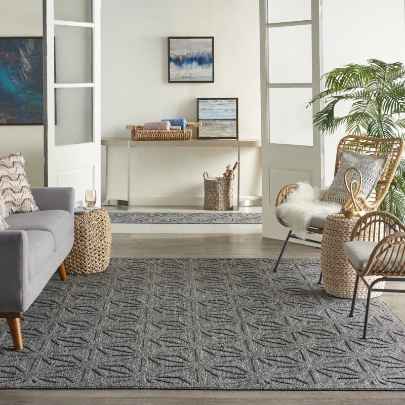 Nourison Home Cozumel Grey CZM01 7ft. x 10ft. Rect. Rug