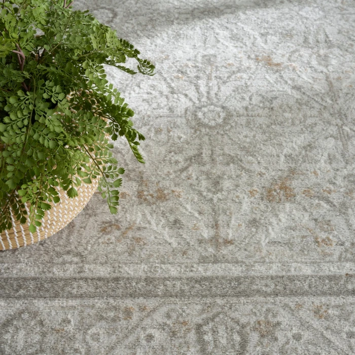 Nourison Dekor Grey DEK03 4 ft. X 6 ft. Rect. Rug