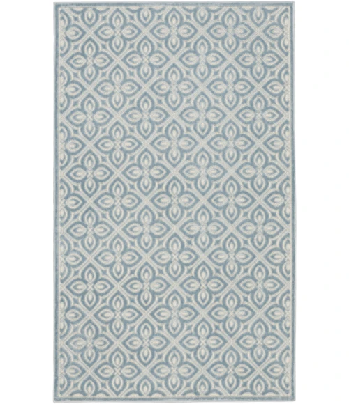 Nourison Home Washable Charm Blue WCH03 2ft. x 3ft. Rect. Rug