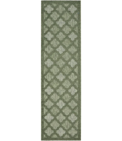 Nourison Easy Care Green NES01 2 ft. 2 in. X 14 Rect. Rug